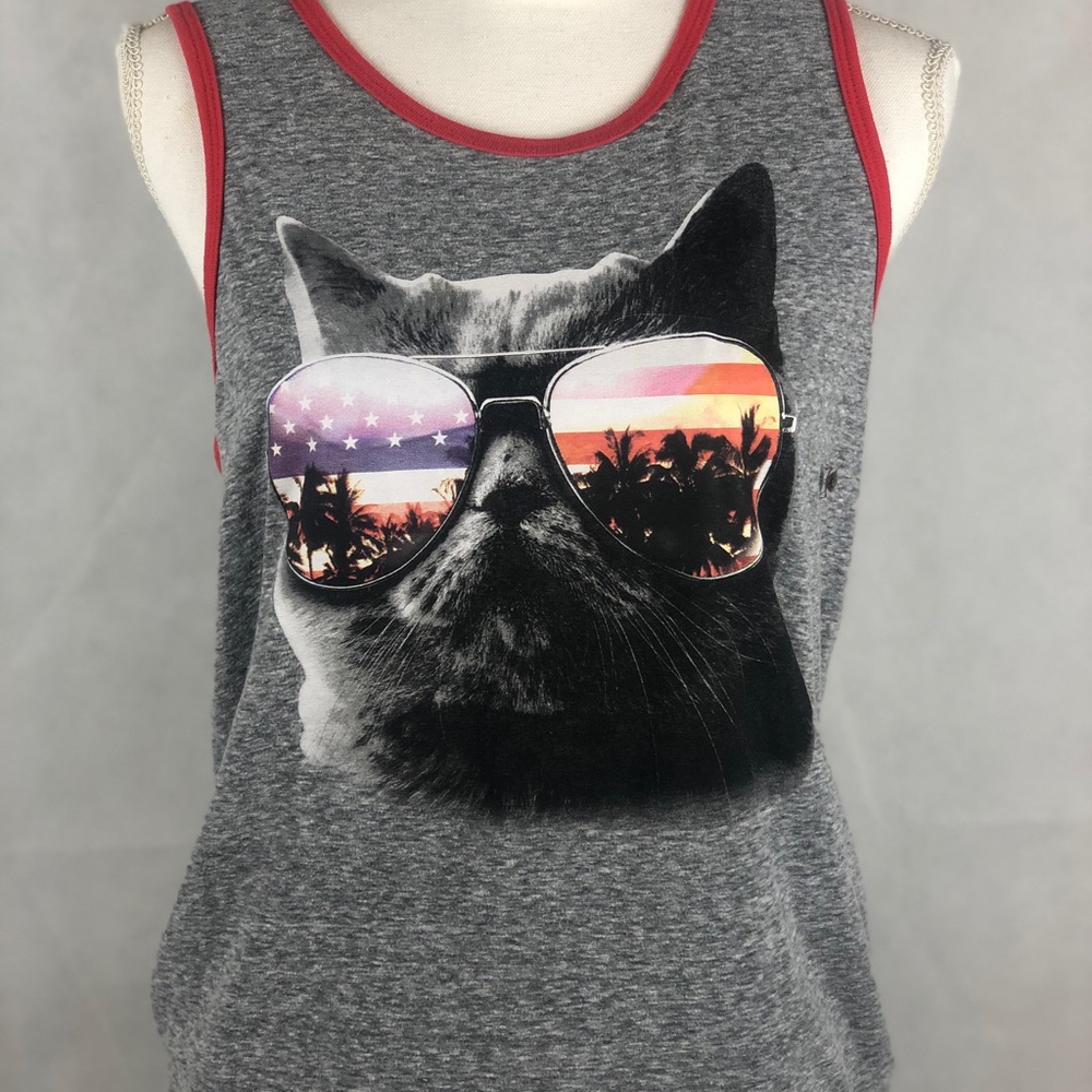 Hybrid Cat With Sunglasses Tank Top - Picture 3 of 6
